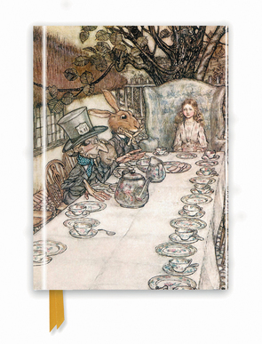 Premium Notizbuch DIN A5: Arthur Rackham, Alice im Wunderland Teeparty