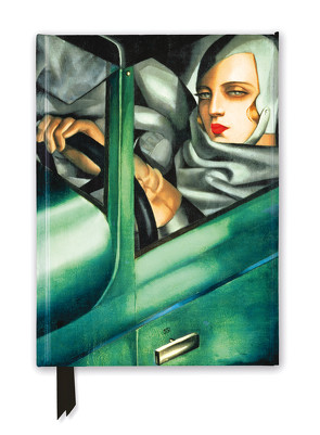 Premium Notizbuch DIN A5: Tamara de Lempicka, Autoporträt – Tamara im grünen Bugatti