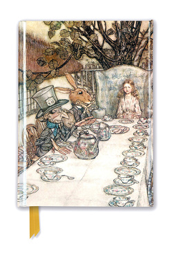 Premium Notizbuch DIN A6: Arthur Rackham, Alice im Wunderland Teeparty