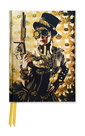 Premium Notizbuch DIN A6: Steampunk Lady