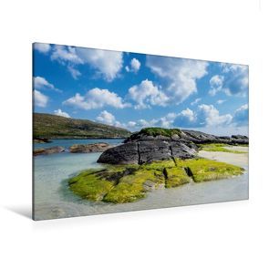 Premium Textil-Leinwand 120 cm x 80 cm quer, Derrynane Beach, Ring of Kerry, Irland | Wandbild, Bild auf Keilrahmen, Fertigbild auf echter Leinwand, Leinwanddruck von CALVENDO