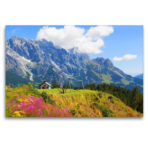 Premium Textil-Leinwand 120 x 80 cm Quer-Format Auf der Steinbockalm in Hinterthal | Wandbild, HD-Bild auf Keilrahmen, Fertigbild auf hochwertigem Vlies, Leinwanddruck von Christa Kramer