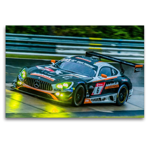 Premium Textil-Leinwand 1200 x 800 cm Quer-Format Autoarena AMG GT3 | Wandbild, HD-Bild auf Keilrahmen, Fertigbild auf hochwertigem Vlies, Leinwanddruck von Dirk Stegemann © Phoenix Photodesign