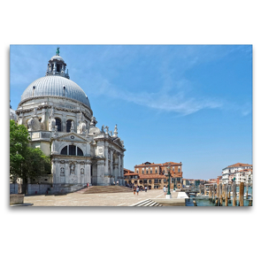 Premium Textil-Leinwand 120 x 80 cm Quer-Format Berühmte Kirche Santa Maria Della Saltue in Venedig, Italien | Wandbild, HD-Bild auf Keilrahmen, Fertigbild auf hochwertigem Vlies, Leinwanddruck von Marion Meyer © Stimmungsbilder1