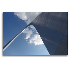 Premium Textil-Leinwand 120 x 80 cm Quer-Format Blick durch den Gateway Arch in den Himmel | Wandbild, HD-Bild auf Keilrahmen, Fertigbild auf hochwertigem Vlies, Leinwanddruck von Martin Rothenhöfer