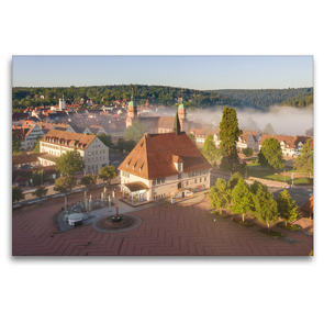 Premium Textil-Leinwand 120 x 80 cm Quer-Format Blick vom Rathausturm | Wandbild, HD-Bild auf Keilrahmen, Fertigbild auf hochwertigem Vlies, Leinwanddruck von Heike Butschkus