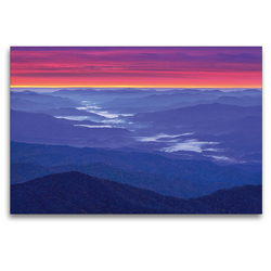 Premium Textil-Leinwand 120 x 80 cm Quer-Format Clingmans Dome, Great Smokey Mountain National Park, North Carolina, USA | Wandbild, HD-Bild auf Keilrahmen, Fertigbild auf hochwertigem Vlies, Leinwanddruck von Christian Heeb