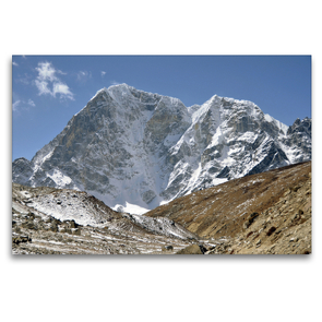 Premium Textil-Leinwand 120 x 80 cm Quer-Format Der Taboche (6502 m) zwischen Dughla und Lobuche auf 4900 m Höhe | Wandbild, HD-Bild auf Keilrahmen, Fertigbild auf hochwertigem Vlies, Leinwanddruck von Ulrich Senff