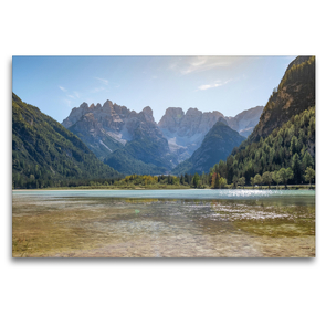 Premium Textil-Leinwand 120 x 80 cm Quer-Format Der verborgene Schatz, Dürrensee | Wandbild, HD-Bild auf Keilrahmen, Fertigbild auf hochwertigem Vlies, Leinwanddruck von Christina Fink