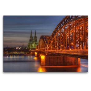 Premium Textil-Leinwand 120 x 80 cm Quer-Format Deutschland – Köln | Wandbild, HD-Bild auf Keilrahmen, Fertigbild auf hochwertigem Vlies, Leinwanddruck von TJPhotography (Thorsten Jung)