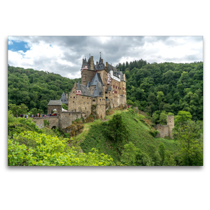 Premium Textil-Leinwand 120 x 80 cm Quer-Format Die Burg Eltz | Wandbild, HD-Bild auf Keilrahmen, Fertigbild auf hochwertigem Vlies, Leinwanddruck von Peter Schickert