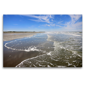 Premium Textil-Leinwand 120 x 80 cm Quer-Format Die Flut kommt | Wandbild, HD-Bild auf Keilrahmen, Fertigbild auf hochwertigem Vlies, Leinwanddruck von Susanne Herppich