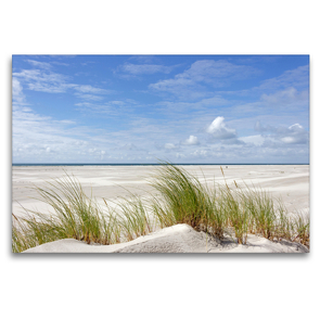 Premium Textil-Leinwand 120 x 80 cm Quer-Format Dünen und Kniepsand, Insel Amrum | Wandbild, HD-Bild auf Keilrahmen, Fertigbild auf hochwertigem Vlies, Leinwanddruck von N N