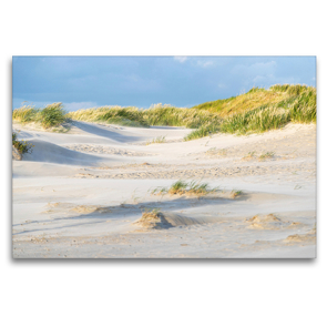 Premium Textil-Leinwand 120 x 80 cm Quer-Format Dünenlandschaft in St. Peter-Ording | Wandbild, HD-Bild auf Keilrahmen, Fertigbild auf hochwertigem Vlies, Leinwanddruck von Annett Mirsberger