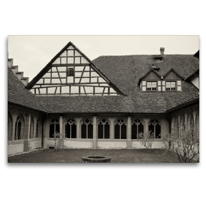 Premium Textil-Leinwand 120 x 80 cm Quer-Format Ehem. Benediktinerabtei St. Georgen in Stein am Rhein | Wandbild, HD-Bild auf Keilrahmen, Fertigbild auf hochwertigem Vlies, Leinwanddruck von Andreas Riedmiller