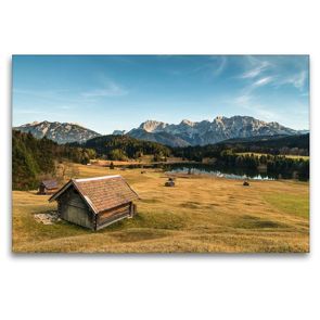 Premium Textil-Leinwand 120 x 80 cm Quer-Format Geroldsee Bayern | Wandbild, HD-Bild auf Keilrahmen, Fertigbild auf hochwertigem Vlies, Leinwanddruck von Bergpixel