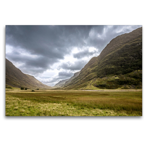 Premium Textil-Leinwand 120 x 80 cm Quer-Format Glen Coe | Wandbild, HD-Bild auf Keilrahmen, Fertigbild auf hochwertigem Vlies, Leinwanddruck von Akrema-Photography