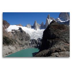 Premium Textil-Leinwand 120 x 80 cm Quer-Format Granitberg Fitz Roy/Argentinisch-chilenische Anden | Wandbild, HD-Bild auf Keilrahmen, Fertigbild auf hochwertigem Vlies, Leinwanddruck von Flori0