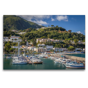 Premium Textil-Leinwand 120 x 80 cm Quer-Format Hafen von Casamicciola Terme auf Ischia, Italien | Wandbild, HD-Bild auf Keilrahmen, Fertigbild auf hochwertigem Vlies, Leinwanddruck von Christian Müringer