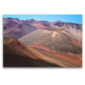 Premium Textil-Leinwand 120 x 80 cm Quer-Format Haleakala – Der größte Vulkankrater der Welt | Wandbild, HD-Bild auf Keilrahmen, Fertigbild auf hochwertigem Vlies, Leinwanddruck von Florian Krauss