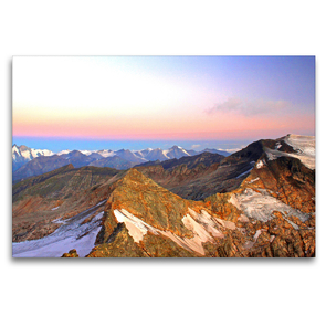 Premium Textil-Leinwand 120 x 80 cm Quer-Format Hochtor zum Sonnblick | Wandbild, HD-Bild auf Keilrahmen, Fertigbild auf hochwertigem Vlies, Leinwanddruck von Christa Kramer