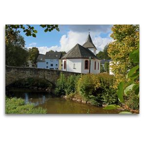 Premium Textil-Leinwand 120 x 80 cm Quer-Format Kapelle St. Brigida an der Kyll | Wandbild, HD-Bild auf Keilrahmen, Fertigbild auf hochwertigem Vlies, Leinwanddruck von Udo Haafke