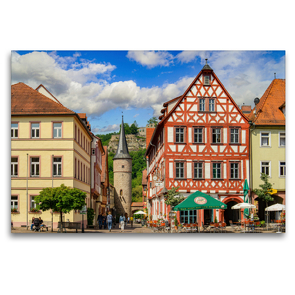 Premium Textil-Leinwand 120 x 80 cm Quer-Format Karlstadt Impressionen | Wandbild, HD-Bild auf Keilrahmen, Fertigbild auf hochwertigem Vlies, Leinwanddruck von Dirk Meutzner