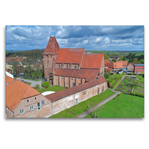 Premium Textil-Leinwand 120 x 80 cm Quer-Format Kloster Rehna | Wandbild, HD-Bild auf Keilrahmen, Fertigbild auf hochwertigem Vlies, Leinwanddruck von Markus Rein