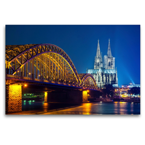 Premium Textil-Leinwand 120 x 80 cm Quer-Format Köln | Wandbild, HD-Bild auf Keilrahmen, Fertigbild auf hochwertigem Vlies, Leinwanddruck von Peter Härlein