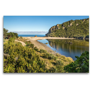 Premium Textil-Leinwand 120 x 80 cm Quer-Format Kohaihai, Südinsel | Wandbild, HD-Bild auf Keilrahmen, Fertigbild auf hochwertigem Vlies, Leinwanddruck von Katja Jentschura
