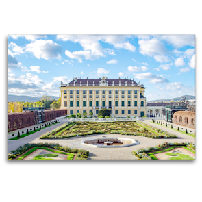 Premium Textil-Leinwand 120 x 80 cm Quer-Format Kronprinzengarten – Schönbrunn | Wandbild, HD-Bild auf Keilrahmen, Fertigbild auf hochwertigem Vlies, Leinwanddruck von Nina Schwarze