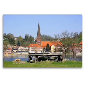 Premium Textil-Leinwand 120 x 80 cm Quer-Format Lauenburg an der Elbe | Wandbild, HD-Bild auf Keilrahmen, Fertigbild auf hochwertigem Vlies, Leinwanddruck von Lothar Reupert