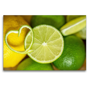 Premium Textil-Leinwand 120 x 80 cm Quer-Format Lemons | Wandbild, HD-Bild auf Keilrahmen, Fertigbild auf hochwertigem Vlies, Leinwanddruck von Linda Geisdorf