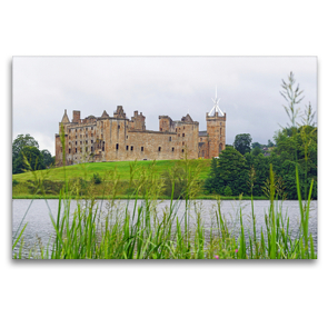 Premium Textil-Leinwand 120 x 80 cm Quer-Format Linlithgow Palace | Wandbild, HD-Bild auf Keilrahmen, Fertigbild auf hochwertigem Vlies, Leinwanddruck von Babett Paul – Babett’s Bildergalerie