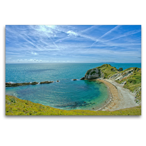 Premium Textil-Leinwand 120 x 80 cm Quer-Format Man of War Bay | Wandbild, HD-Bild auf Keilrahmen, Fertigbild auf hochwertigem Vlies, Leinwanddruck von Alfred Hadler