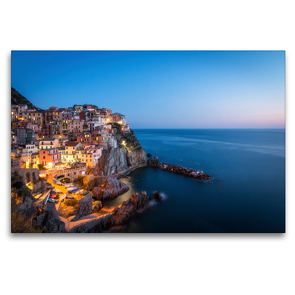 Premium Textil-Leinwand 120 x 80 cm Quer-Format Manarola | Wandbild, HD-Bild auf Keilrahmen, Fertigbild auf hochwertigem Vlies, Leinwanddruck von Christoph Schaarschmidt