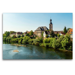 Premium Textil-Leinwand 120 x 80 cm Quer-Format Mannheimer Kirchen – St. Aegidius (Seckenheim) | Wandbild, HD-Bild auf Keilrahmen, Fertigbild auf hochwertigem Vlies, Leinwanddruck von Thomas Seethaler