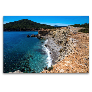Premium Textil-Leinwand 120 x 80 cm Quer-Format Meer vor Sa Caleta | Wandbild, HD-Bild auf Keilrahmen, Fertigbild auf hochwertigem Vlies, Leinwanddruck von Alexander Wolff