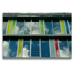 Premium Textil-Leinwand 120 x 80 cm Quer-Format Moderne Bürofassade | Wandbild, HD-Bild auf Keilrahmen, Fertigbild auf hochwertigem Vlies, Leinwanddruck von Dirk Grasse