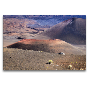 Premium Textil-Leinwand 120 x 80 cm Quer-Format Mondlandschaft im Haleakala | Wandbild, HD-Bild auf Keilrahmen, Fertigbild auf hochwertigem Vlies, Leinwanddruck von Florian Krauss