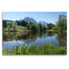 Premium Textil-Leinwand 120 x 80 cm Quer-Format Moorsee Oberstdorf | Wandbild, HD-Bild auf Keilrahmen, Fertigbild auf hochwertigem Vlies, Leinwanddruck von SusaZoom