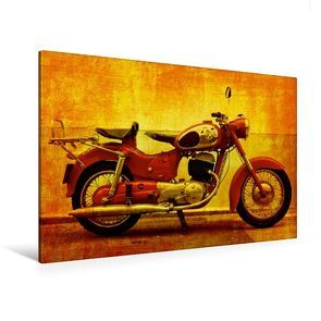Premium Textil-Leinwand 120 x 80 cm Quer-Format Motorrad Oldtimer | Wandbild, HD-Bild auf Keilrahmen, Fertigbild auf hochwertigem Vlies, Leinwanddruck von Gabi Siebenhühner von Siebenhühner,  Gabi