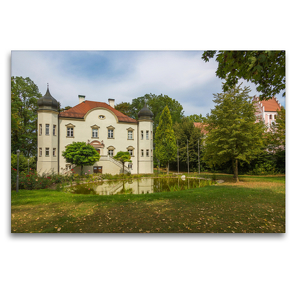 Premium Textil-Leinwand 120 x 80 cm Quer-Format Niederpöring, Schloss Niederpöring | Wandbild, HD-Bild auf Keilrahmen, Fertigbild auf hochwertigem Vlies, Leinwanddruck von N N