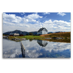 Premium Textil-Leinwand 120 x 80 cm Quer-Format Norwegens Fjorde, Berge und mehr | Wandbild, HD-Bild auf Keilrahmen, Fertigbild auf hochwertigem Vlies, Leinwanddruck von Gerhard Albicker
