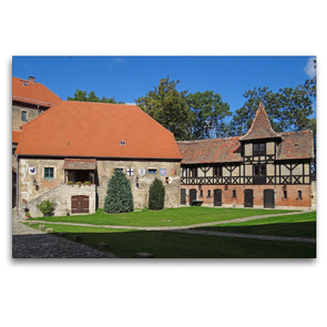 Premium Textil-Leinwand 120 x 80 cm Quer-Format Ordensburg Liebstedt in Thüringen | Wandbild, HD-Bild auf Keilrahmen, Fertigbild auf hochwertigem Vlies, Leinwanddruck von Flori0