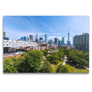 Premium Textil-Leinwand 120 x 80 cm Quer-Format Ostkanadas Metropole Toronto | Wandbild, HD-Bild auf Keilrahmen, Fertigbild auf hochwertigem Vlies, Leinwanddruck von Hanna Wagner