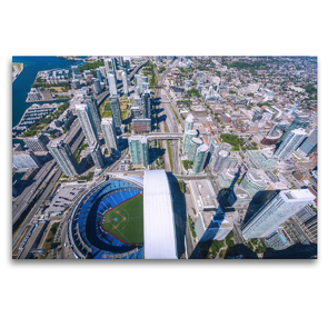 Premium Textil-Leinwand 120 x 80 cm Quer-Format Ostkanadas Metropole Toronto | Wandbild, HD-Bild auf Keilrahmen, Fertigbild auf hochwertigem Vlies, Leinwanddruck von Hanna Wagner