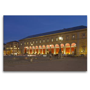 Premium Textil-Leinwand 120 x 80 cm Quer-Format Palais Toerring-Jettenbach am Max-Joseph-Platz in München | Wandbild, HD-Bild auf Keilrahmen, Fertigbild auf hochwertigem Vlies, Leinwanddruck von Berthold Werner