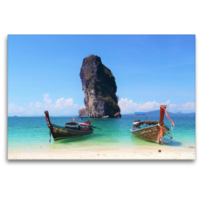 Premium Textil-Leinwand 120 x 80 cm Quer-Format Poda Island (Provinz Krabi, Thailand) | Wandbild, HD-Bild auf Keilrahmen, Fertigbild auf hochwertigem Vlies, Leinwanddruck von Martin Gillner