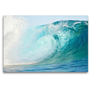 Premium Textil-Leinwand 120 x 80 cm Quer-Format Polynesische Surfwelle | Wandbild, HD-Bild auf Keilrahmen, Fertigbild auf hochwertigem Vlies, Leinwanddruck von iPics Photography